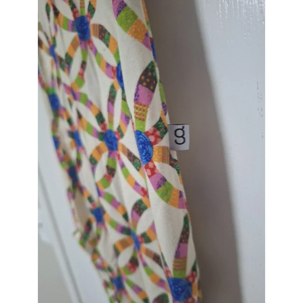 Goosies 0-3 Months Bamboo Knotted Gown Quilt Girl Print Fold-Over Mittens...